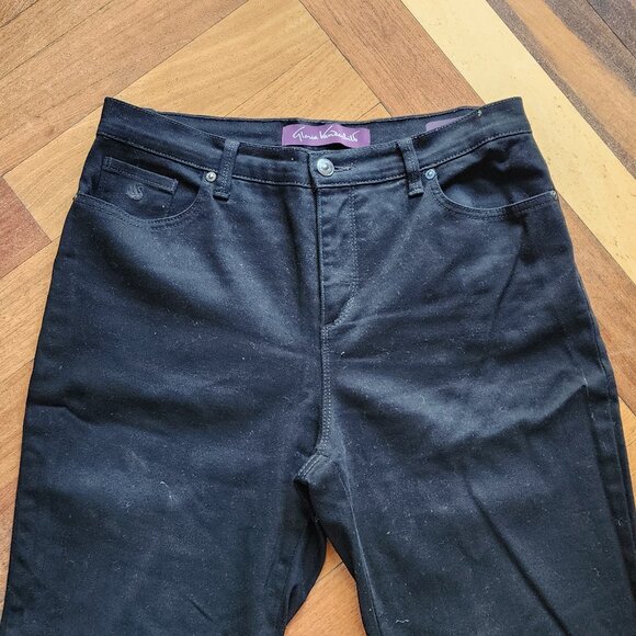 NWOT Gloria Vanderbilt Black "Amanda" Straight Leg Denim Size 8 - Picture 5 of 13